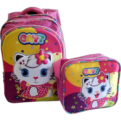 Relaxion - 3D Beslenmeli İlkokul Sırt Çantası / Cat