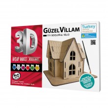 3D Ahşap Villa Maket