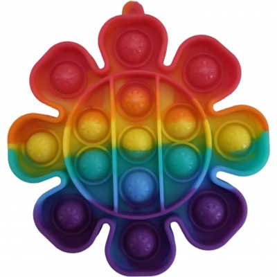 Pop It Gökkuşağı - Papatya / Çiçek Dokulu