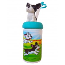 Köpek Maskotlu Pipetli 500 ML Plastik Matara