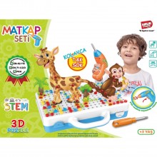 3D Stem Eğitici Matkap Seti / Hayvanlar 3D Stem Eğitici Matkap Seti / Hayvanlar