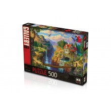 500 Parça Puzzle / House On The Cliff