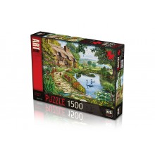 1500 Parça Puzzle / Cottage By The Lake