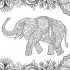 Yetişkinler İçin Hayvanalar Ve Desenler Mandala Boyama Kitabı 2
