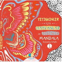 Yetişkinler İçin Hayvanalar Ve Desenler Mandala Boyama Kitabı 1
