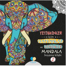 Yetişkinler İçin Hayvanalar Ve Desenler Mandala Boyama Kitabı 2
