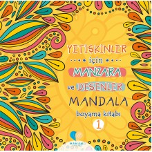 Yetişkinler İçin Manzara Ve Desenler Mandala Boyama Kitabı 1