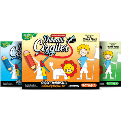 Dikkatli Çizgiler / 5-7 yaş - 3 kitap