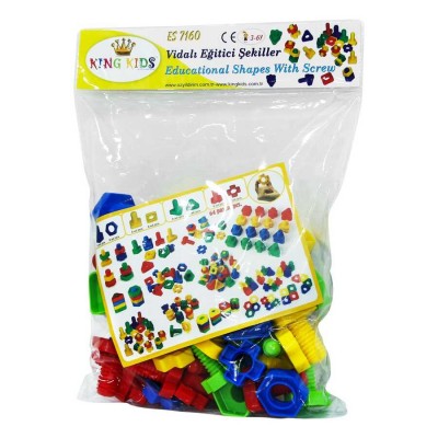 Vidalı Eğitici Şekiller 48 Parça