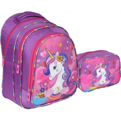 Relaxion - Beslenmeli Unicorn Çekçekli İlkokul Çantası