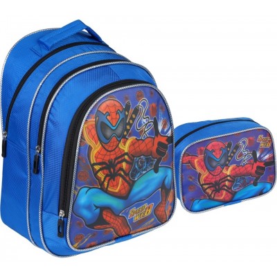 Relaxion - Beslenmeli Spiderman Çekçekli İlkokul Çantası