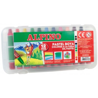 Alpino 12 li Pastel Boya / Plastik Kutuda