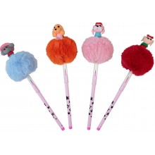 Dolphin POP-2021 Ponpon Köpek Başlıklı Geçmeli Kalem