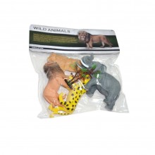 Aslanlı Orman Hayvanları 4'lu Pvc Poşette