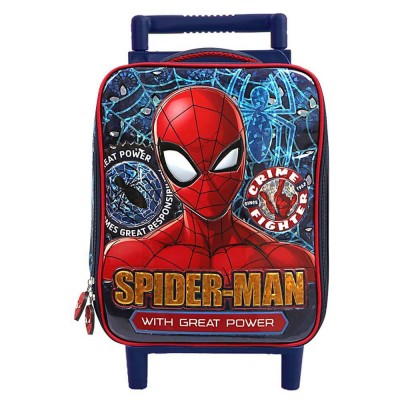 Spıderman Çekçekli Okul Çantası / Box Lacivert