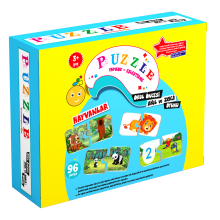 Puzzle - Eşleştirme / Hayvanlar 96 parça