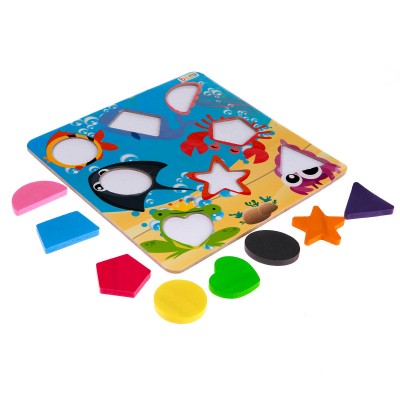 Ahşap Baskılı Puzzle / Deniz altı Şekiller