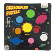 Ahşap Baskılı Puzzle / Gezegenler Puzzle