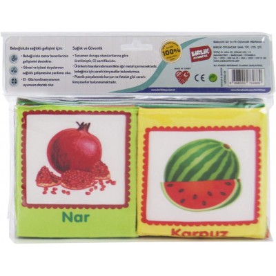 Eğitici Soft Kartlar / Meyve ve Sebzeler - 6 Kart