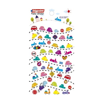 Funny Stıcker Kabartma Taşıtlar