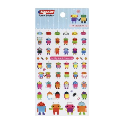 Funny Stıcker Robot Arkadaşlarım Kabartma