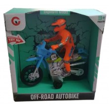 Sesli Işıklı Sürtmeli Arazi Motoru - Mavi