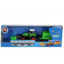 Metal ÇekBırak Traktör Römorklu - Yeşil