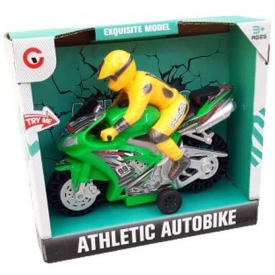 Sesli Işıklı Sürtmeli Yarış Motoru - Yeşil