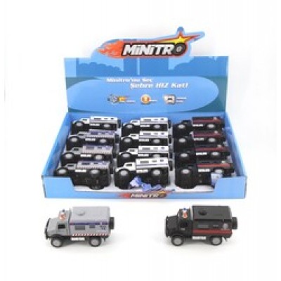 Metal Çekbırak Işıklı Askeri & Polis Kamyonları