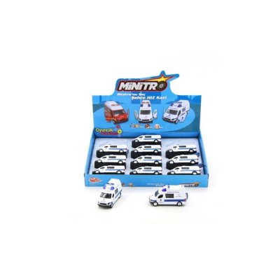 Işıklı Sesli Metal Çekbırak Araba - Ekip Otosu