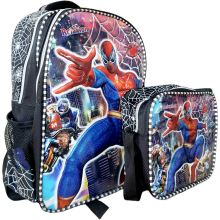 Relaxion - 5D Beslenmeli İlkokul Sırt Çantası Siyah / Spıderman