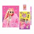 Barbie Tüylü Pvc Çantalı Kırtasiye Seti