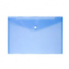 Lotte Çıtçıtlı Dosya A4 - Şeffaf Mavi