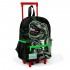 Coral High Minik Yuva Dinozor Desenli Yeşil - Siyah Çekçekli Anaokul Sırt Çantası