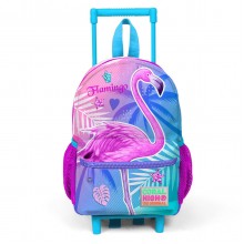 Coral High Minik Yuva Flamingo Desenli Lavanta - Pembe Çekçekli Anaokul Sırt Çantası