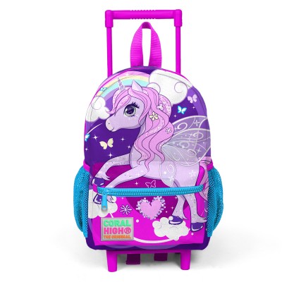 Coral High Minik Yuva Unicorn Desenli Mor - Pembe Çekçekli Anaokul Sırt Çantası