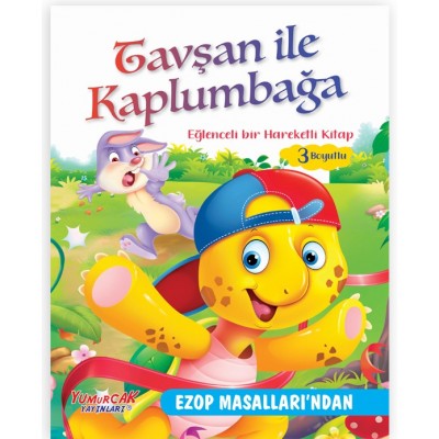 Tavşan ile Kaplumbağa - 3 Boyutlu Kitap