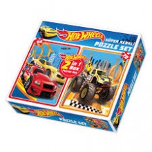 Hotwheels 2'si 1 Arada Puzzle Seti