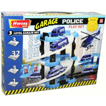 Heroes Toys - Tek Katlı Üç Blok Polis Garaj Seti