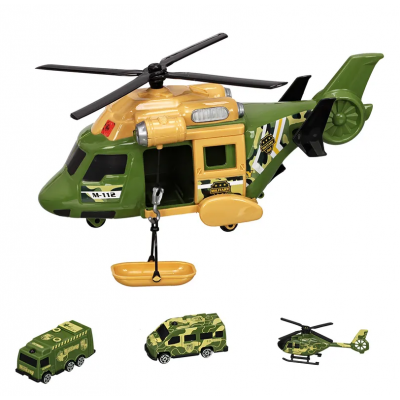 Heroes Toys - Helikopter Asker Seti / Arabalı