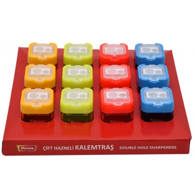 Heroes Toys - Plastik Çift Hazneli Kalemtraş