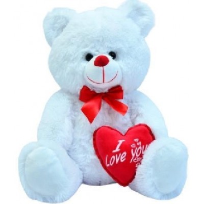 Oyuncak Kalpli Beyaz Peluş Ayı / 50 cm