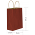Kika - Büküm Saplı Kraft Çanta 25x31 / Bordo