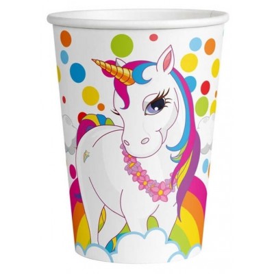 Kika - Unicorn Karton Bardak 8 oz / 8 adet
