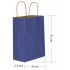 Kika - Büküm Saplı Kraft Çanta 25x31 / Lacivert