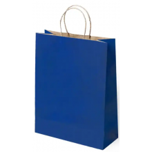 Kika - Büküm Saplı Kraft Çanta 25x31 / Lacivert