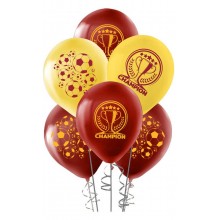 Kika - Baskılı Pastel Balon Champion / Sarı - Kırmızı - 100'lü