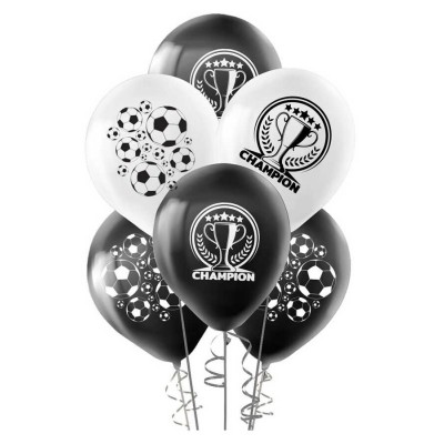 Kika - Baskılı Pastel Balon Champion / Siyah - Beyaz - 100'lü