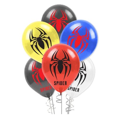 Kika - Baskılı Pastel Balon / Spıderman - 100'lü