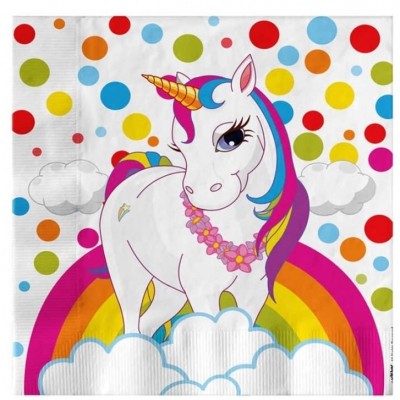 Kika - Unicorn Baskılı Kağıt Peçete / 16 adet
